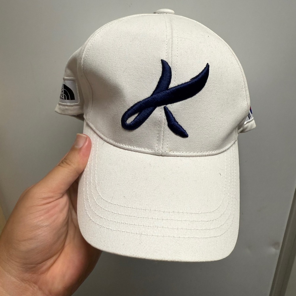 The North Face Team South Korea Patch Baseball Hat‎ Cap White Adjustable